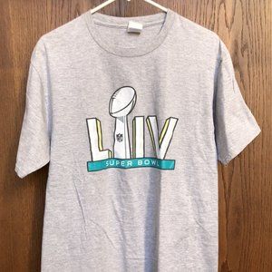 Super Bowl LIV T-Shirt Large Gray Caesars Rewards NFL Football 2019 Chiefs 49ers